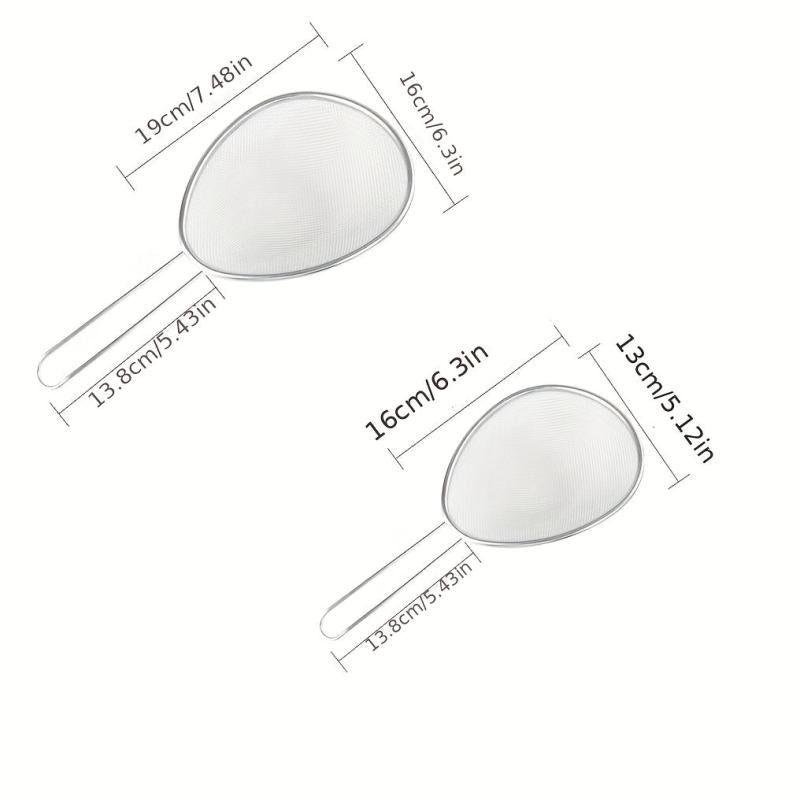 Kitchen Mesh Filter Spoon With Handle Stainless Steel Strainer Spoon