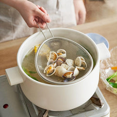 Kitchen Mesh Filter Spoon With Handle Stainless Steel Strainer Spoon