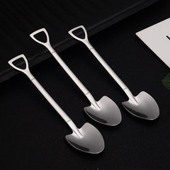 2pcs Stainless Steel Spade Spoon Household Dessert Ice Cream Watermelon Spoon