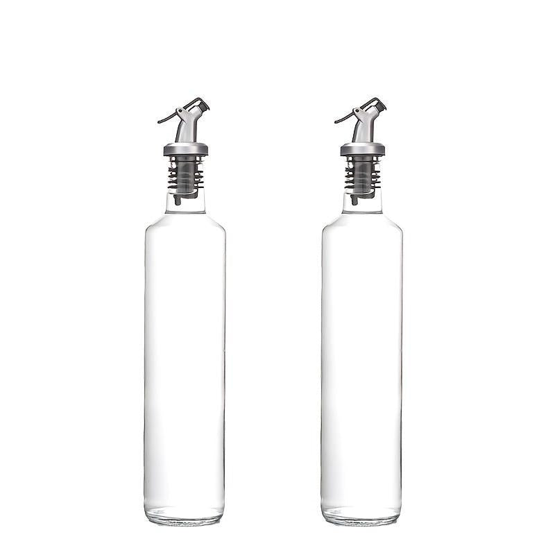 Glass Bottle & Stainless Steel Funnel Olive Dispenser