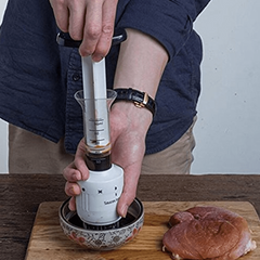 Stainless Steel Meat Tenderizer Injector Tool with Needles