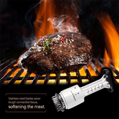 Stainless Steel Meat Tenderizer Injector Tool with Needles