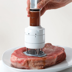 Stainless Steel Meat Tenderizer Injector Tool with Needles