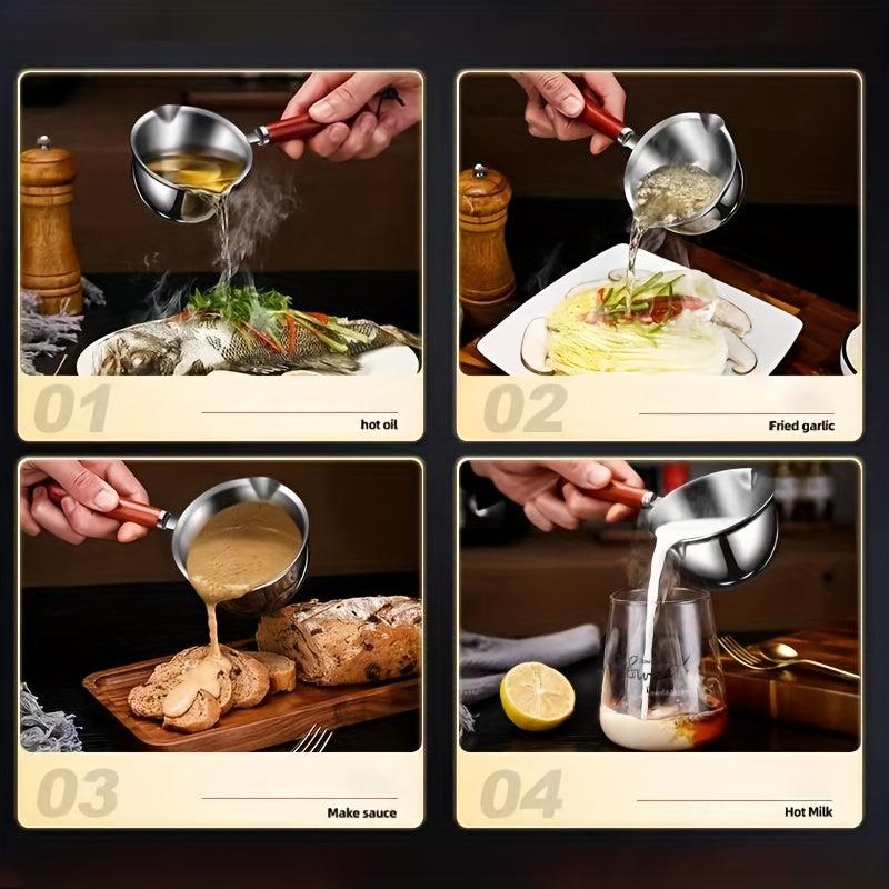 Stainless Steel Milk Warmer Pot for Outdoor Camping