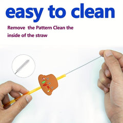 24pcs Fishing Theme Reusable Straws for Family Gatherings and Parties