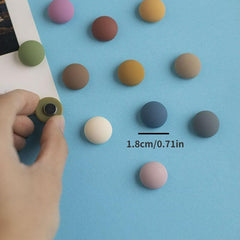 12pcs Morandi Matte Fridge Magnets for Whiteboard Decor