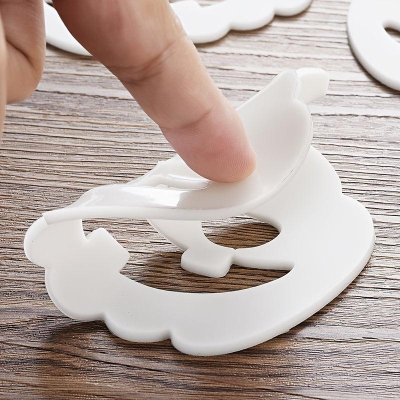 5pcs Halloween Ghost Coffee Mat Cup Placemat Heat Resistant Table Decoration