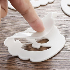 5pcs Halloween Ghost Coffee Mat Cup Placemat Heat Resistant Table Decoration