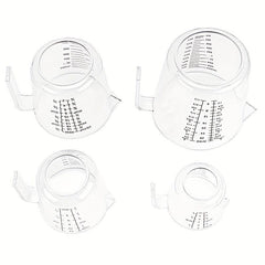 4pcs Plastic Measuring Cups Set with Multiple Scales 150 300 600 100