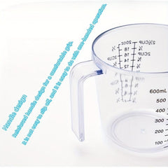 4pcs Plastic Measuring Cups Set with Multiple Scales 150 300 600 100