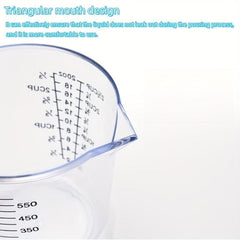 4pcs Plastic Measuring Cups Set with Multiple Scales 150 300 600 100