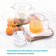 4pcs Plastic Measuring Cups Set with Multiple Scales 150 300 600 100