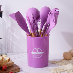12pcs Silicone Kitchen Utensil Set Heat Resistant Cooking Tools Non stick Pots