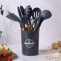 12pcs Silicone Kitchen Utensil Set Heat Resistant Cooking Tools Non stick Pots