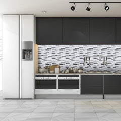 Cuttable Adhesive Stripe Tiles Wallpaper Waterproof