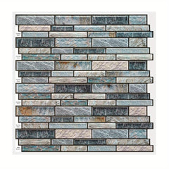 Cuttable Adhesive Stripe Tiles Wallpaper Waterproof