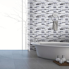 Cuttable Adhesive Stripe Tiles Wallpaper Waterproof