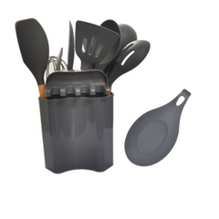 14pcs Non Stick Silicone Kitchen Utensil Set with Spoon Rest