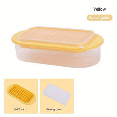Ice Cube Mold Tray with Lid and Storage Box - Easy Release