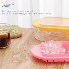 Ice Cube Mold Tray with Lid and Storage Box - Easy Release