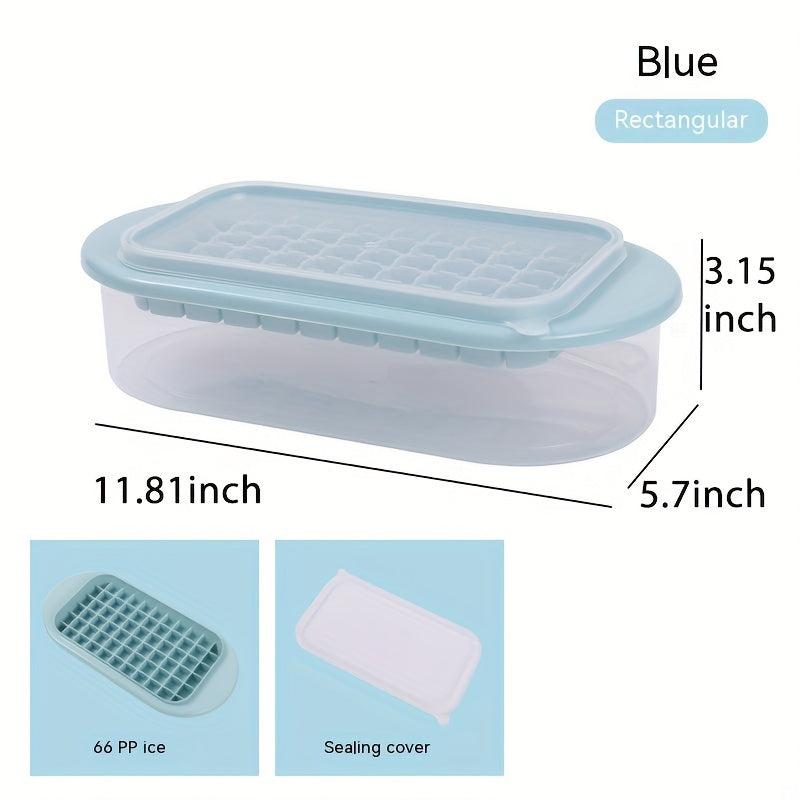 Ice Cube Mold Tray with Lid and Storage Box - Easy Release