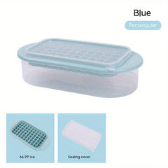 Ice Cube Mold Tray with Lid and Storage Box - Easy Release