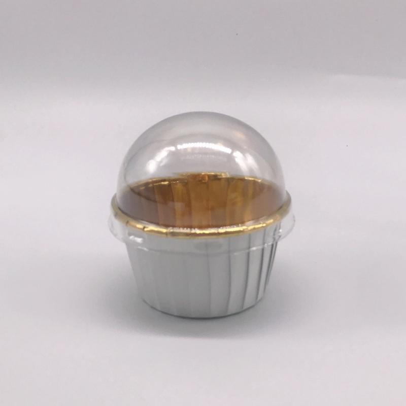 50pcs Disposable Paper Cupcake Cups With Lids Heat Resistant