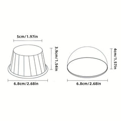 50pcs Disposable Paper Cupcake Cups With Lids Heat Resistant