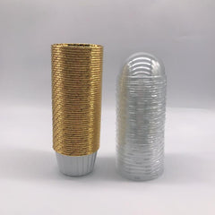 50pcs Disposable Paper Cupcake Cups With Lids Heat Resistant