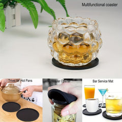 6pcs Silicone Coasters Non Slip Heat Resistant Tabletop Protection
