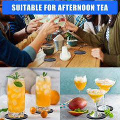 6pcs Silicone Coasters Non Slip Heat Resistant Tabletop Protection