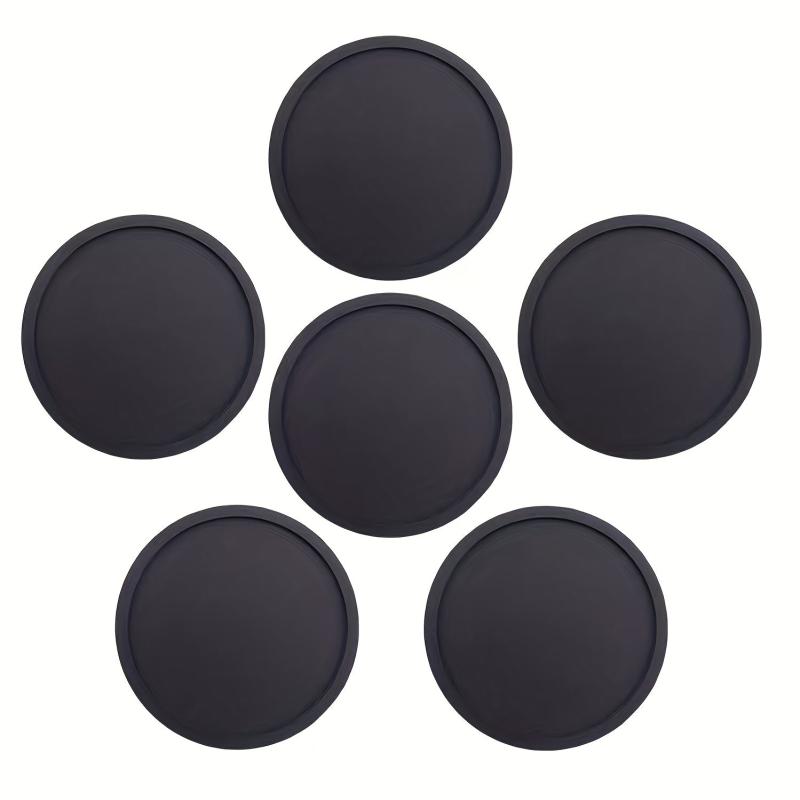 6pcs Silicone Coasters Non Slip Heat Resistant Tabletop Protection