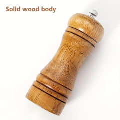 1pc Pepper Grinder Household Sea Salt Ginder Oak Wood Spice Grinder