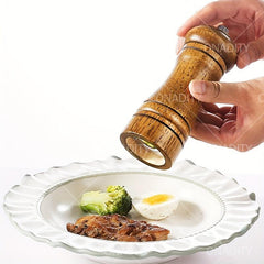 1pc Pepper Grinder Household Sea Salt Ginder Oak Wood Spice Grinder