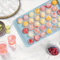 33 Ball Ice Tray Set with Fresh-keeping Box, Clip, and Shovel