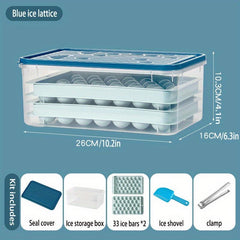 33 Ball Ice Tray Set with Fresh-keeping Box, Clip, and Shovel