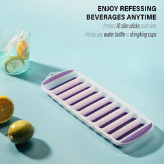 Silicone Narrow Ice Stick Cube Trays for Sports and Water Bottles