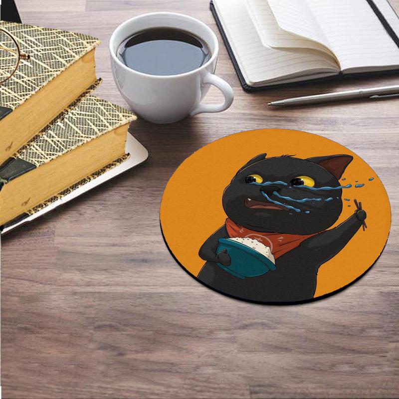 3pcs Cat Coasters Absorbent Cup Mat - Home Decor & Kitchen Gadgets