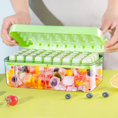 Ice Cube Mold With Removable Lids Stackable Ice Tray