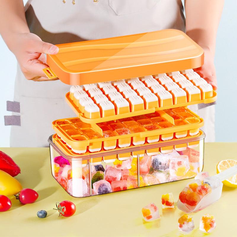 Ice Cube Mold With Removable Lids Stackable Ice Tray