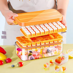 Ice Cube Mold With Removable Lids Stackable Ice Tray