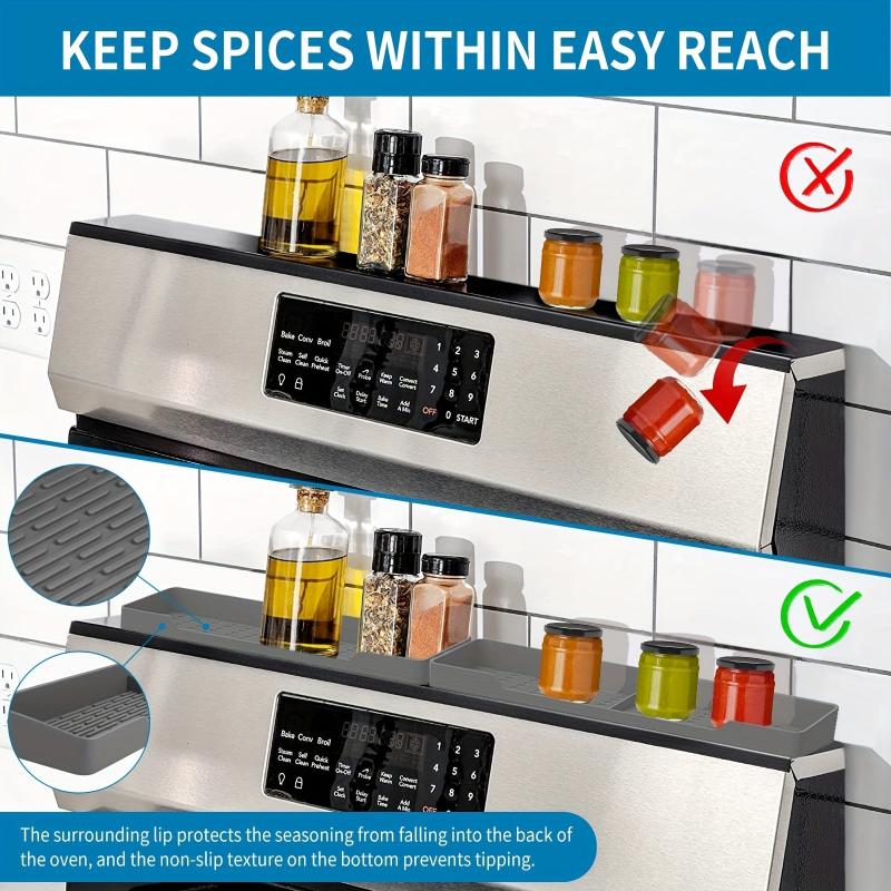 Kitchen Stove Magnetic Shelf Spice Rack Organizer