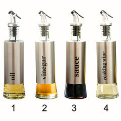 300ml Stainless Steel Olive Bottle Nozzle Vinegar Dispenser Kitchen Storage
