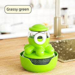 Octopus Pot Brush With Soap Dispenser - Mini Dish Brush