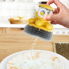 Octopus Pot Brush With Soap Dispenser - Mini Dish Brush