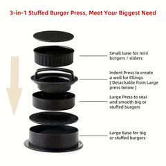 Burger Press Hamburger Patty Maker Mold Easy Release