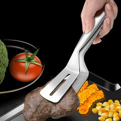 Stainless Steel Barbecue Spatula Tongs Multifunctional BBQ Steak Clamp