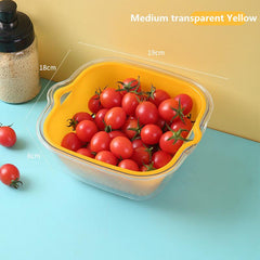Double Layer Drain Basket Vegetable Washing Basket Colander Strainer