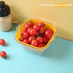 Double Layer Drain Basket Vegetable Washing Basket Colander Strainer
