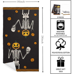 2pcs Halloween Skeleton Hand Dish Cloths